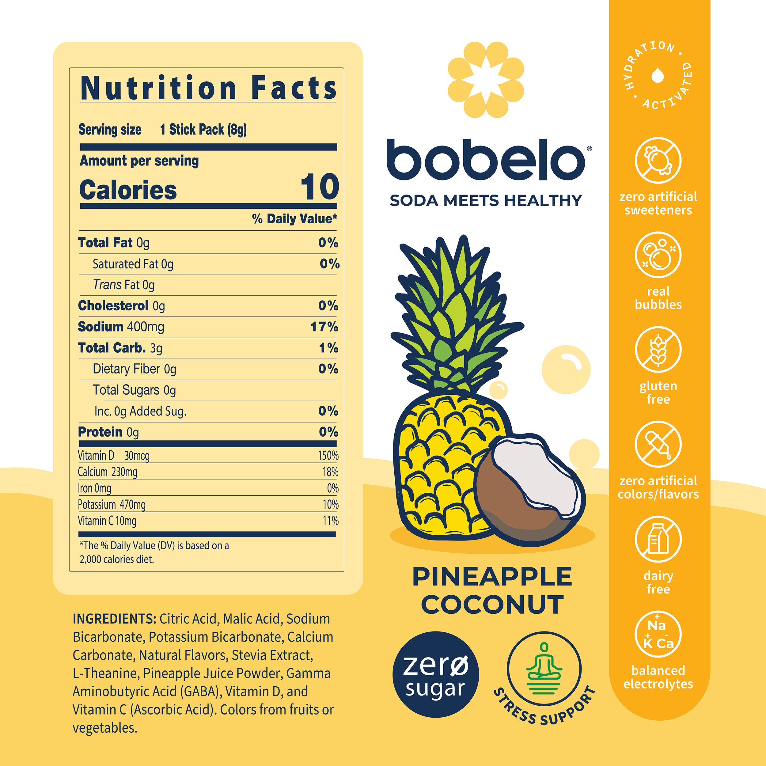 Pineapple Coconut Nutrition Panel