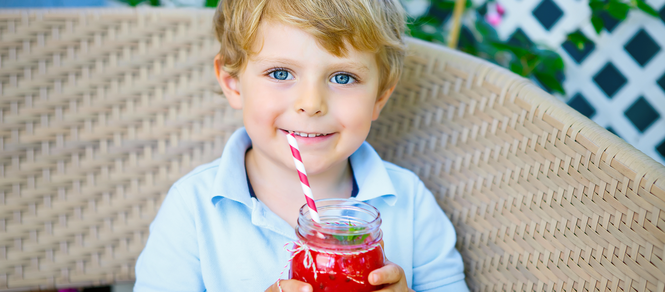 Child drinking bobelo