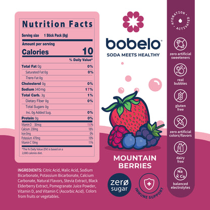 Mountain Berry Nutrition Panel